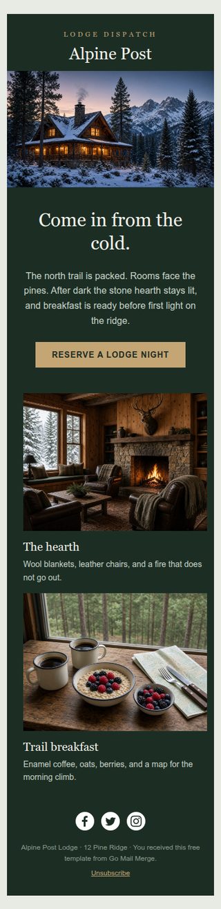Alpine Post newsletter template