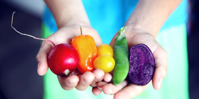a rainbow of healthy produce