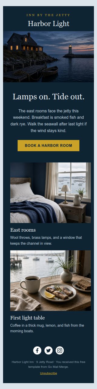 Harbor Light newsletter template