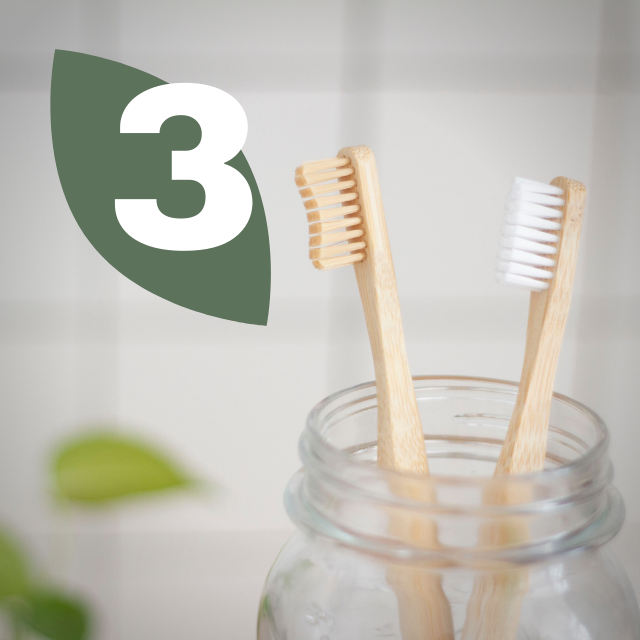 Green Bamboo Toothbrushes Image
